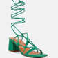 Provoked Lace Up Block Heeled Sandals