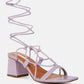 Provoked Lace Up Block Heeled Sandals