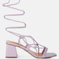 Provoked Lace Up Block Heeled Sandals