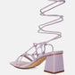 Provoked Lace Up Block Heeled Sandals