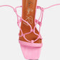Provoked Lace Up Block Heeled Sandals