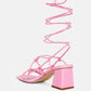 Provoked Lace Up Block Heeled Sandals