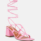 Provoked Lace Up Block Heeled Sandals