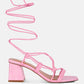 Provoked Lace Up Block Heeled Sandals