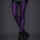 Purple High Shine Tights – Glossy Silk-Look Hosiery