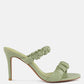 Qualie Ruched Strap Stiletto Sandals