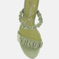 Qualie Ruched Strap Stiletto Sandals