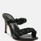 Qualie Ruched Strap Stiletto Sandals
