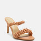 Qualie Ruched Strap Stiletto Sandals