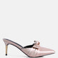 Queenie Satin Stiletto Mule Sandals