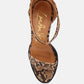 Rattle Snake Print Chunky High Block Heel Sandals