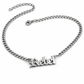 Rebel Script Necklace Silver