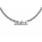 Rebel Script Necklace Silver