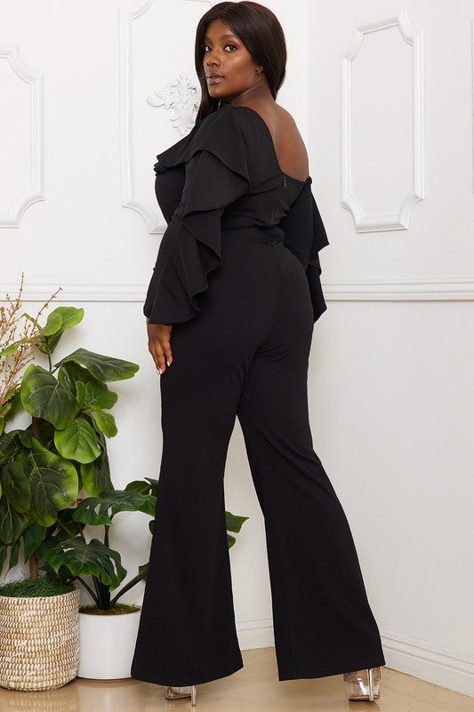 Reign Ruffle One Shoulder Jumpsuit