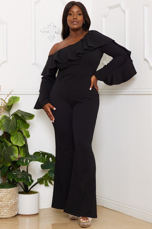 Reign Ruffle One Shoulder Jumpsuit