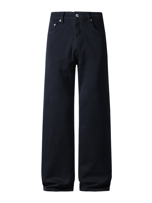 BLACK RELAXED DENIM [STRETCH]