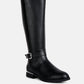 Renny Buckle Strap Embellished Calf Boots