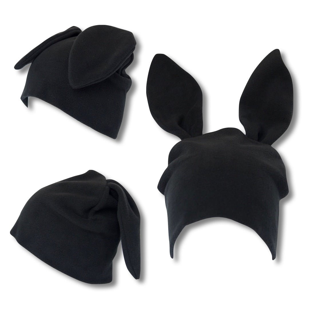 Restock Black Fleece Bunny Beanie