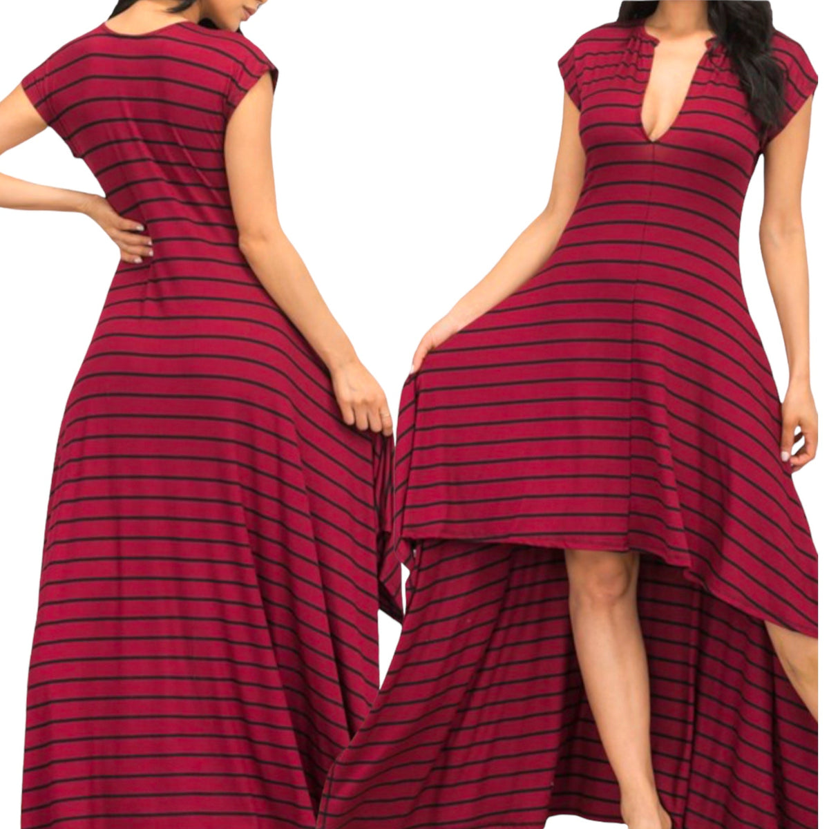 Ribbed Hi Low Maxi Dress