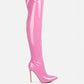 Riggle Long Patent Pu High Heel Boots