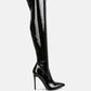 Riggle Long Patent Pu High Heel Boots