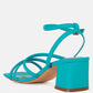 Right Pose Faux Leather Block Heel Sandals