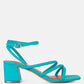 Right Pose Faux Leather Block Heel Sandals