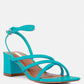 Right Pose Faux Leather Block Heel Sandals
