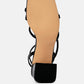 Right Pose Faux Leather Block Heel Sandals