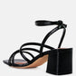 Right Pose Faux Leather Block Heel Sandals