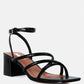 Right Pose Faux Leather Block Heel Sandals