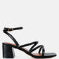 Right Pose Faux Leather Block Heel Sandals
