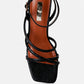 Right Pose Faux Leather Block Heel Sandals