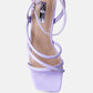 Right Pose Faux Leather Block Heel Sandals