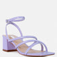Right Pose Faux Leather Block Heel Sandals