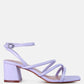 Right Pose Faux Leather Block Heel Sandals