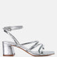 Right Pose Faux Leather Block Heel Sandals