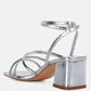 Right Pose Faux Leather Block Heel Sandals