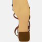 Right Pose Faux Leather Block Heel Sandals