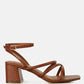 Right Pose Faux Leather Block Heel Sandals