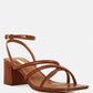 Right Pose Faux Leather Block Heel Sandals
