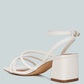 Right Pose Faux Leather Block Heel Sandals