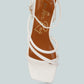 Right Pose Faux Leather Block Heel Sandals