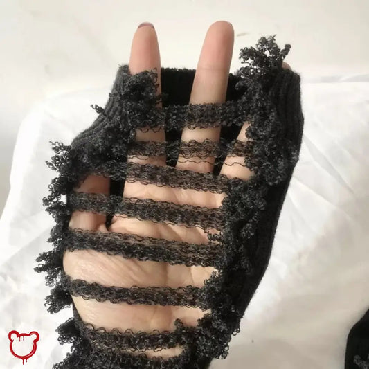 “Ripster” Black Knit Socks