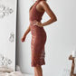 RIVERS MIDI DRESS - MAUVE