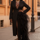 Black Side Tulle Detail Dress Jacket