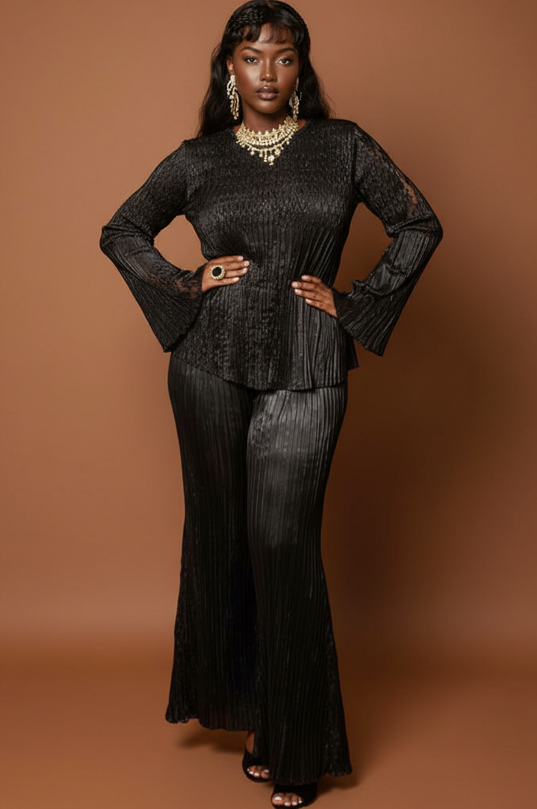 Black Chic & Comfy Two Piece Pant Set