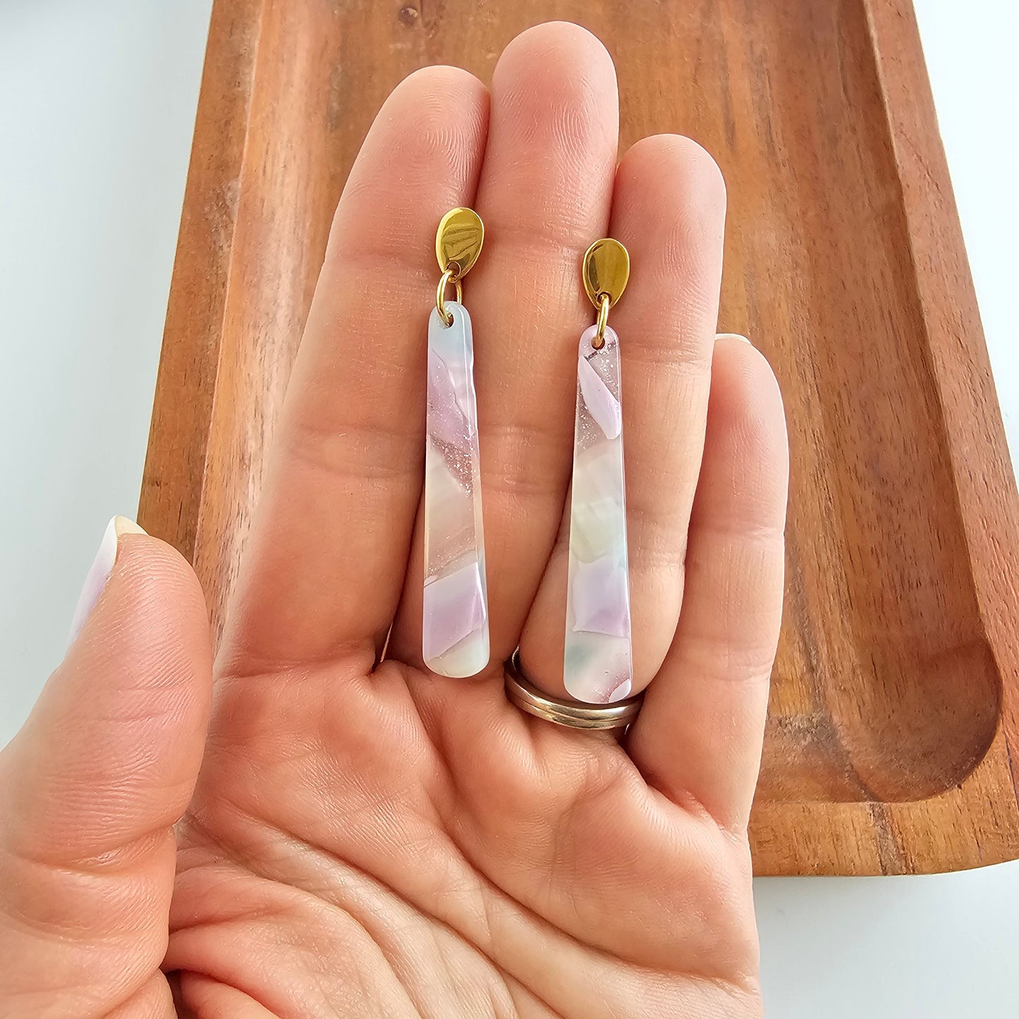 Blair Earrings - Lilac Quartz