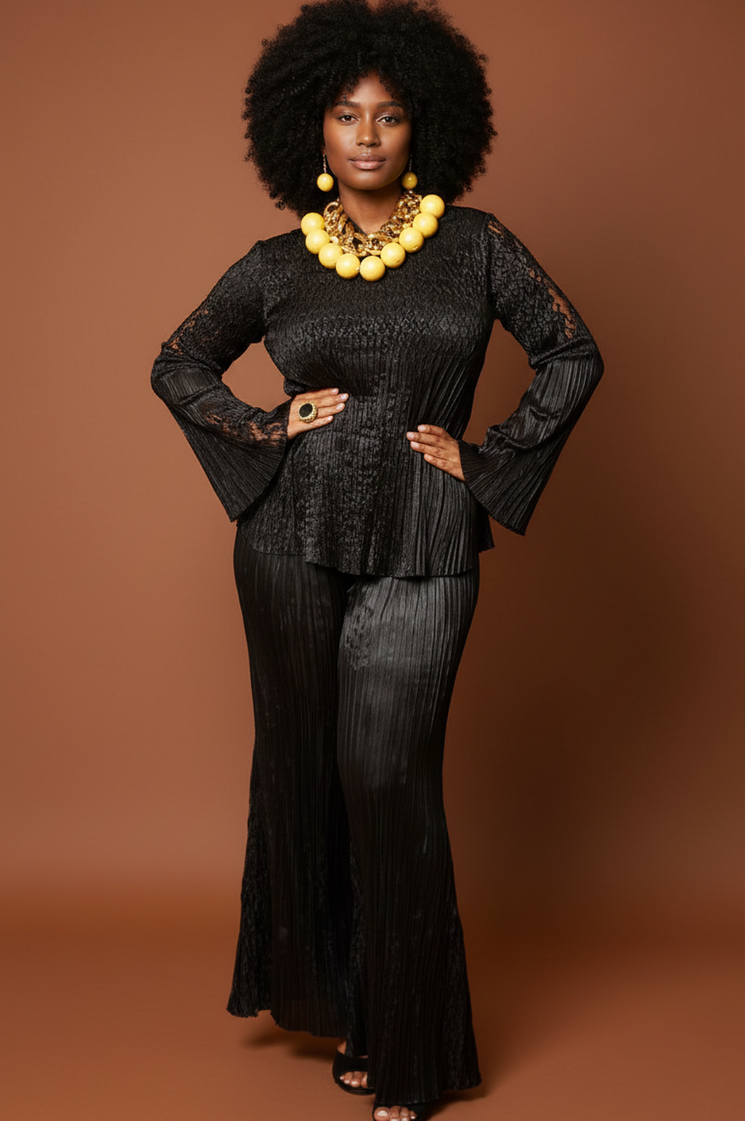 Black Chic & Comfy Two Piece Pant Set