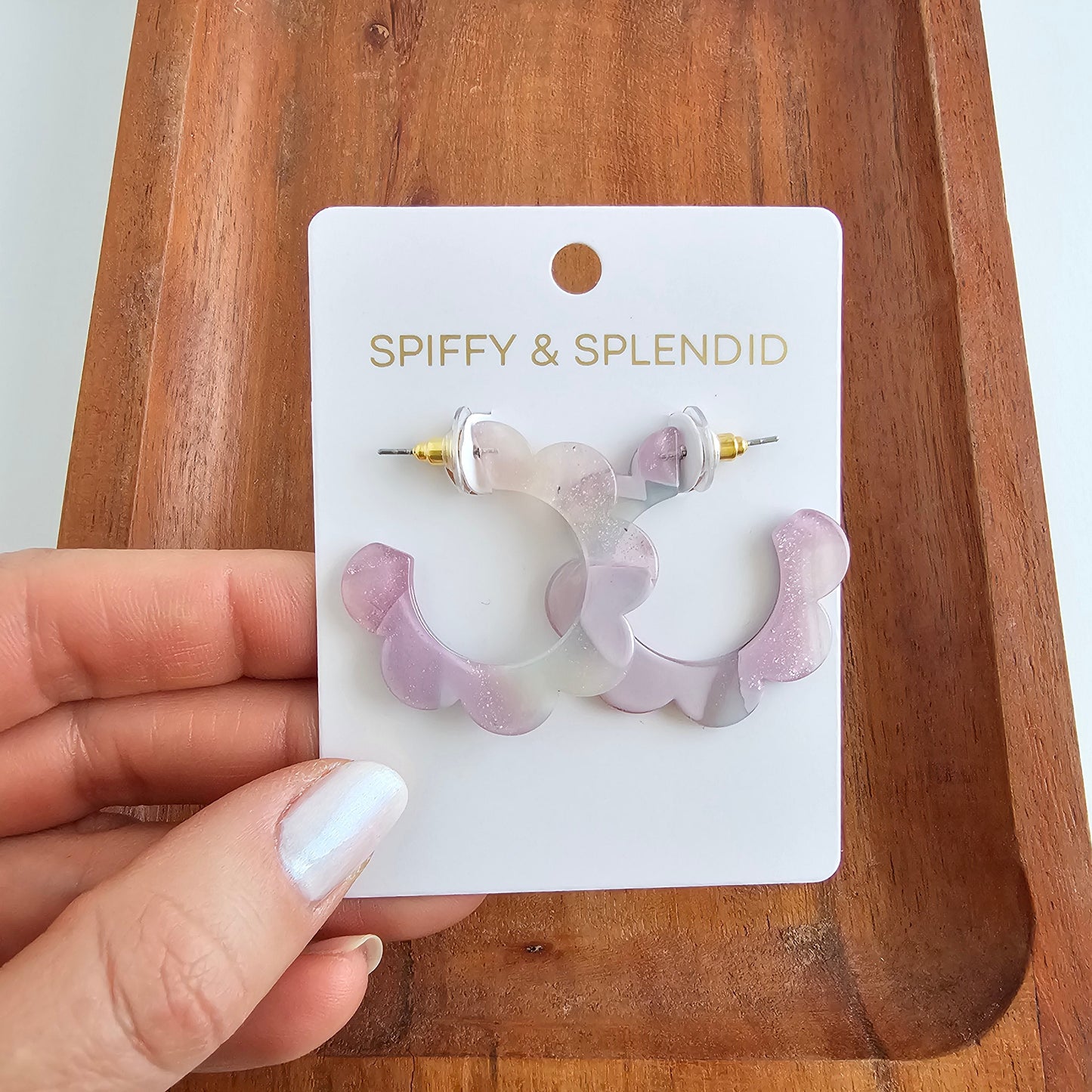 Flora Hoops - Lilac Quartz